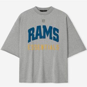 Los Angeles Rams Fear of God x NFL Unisex 3/4-Sleeve T-Shirt - Heather Gray